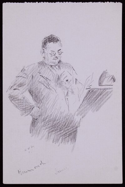 Aubrey Hammondin muotokuva, n. 1934 (kynä paperille) tekijältä Francis Wilfred Lawson