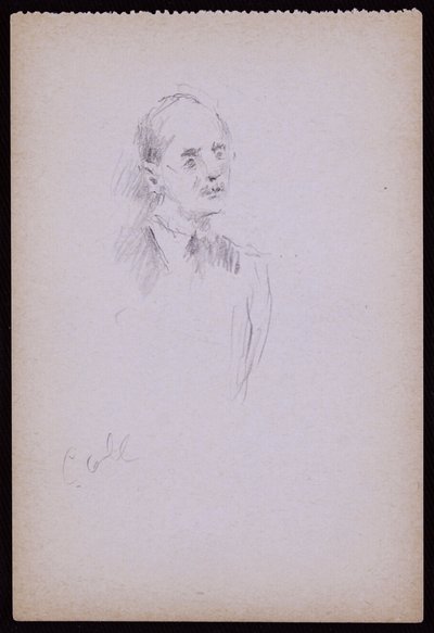 Gerald Cobbin muotokuva, n. 1930 (kynä paperille) tekijältä Francis Wilfred Lawson
