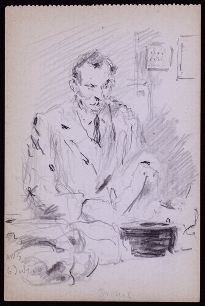 Gilbertin muotokuva? Bayes, c. 1928 (kynä paperille) tekijältä Francis Wilfred Lawson