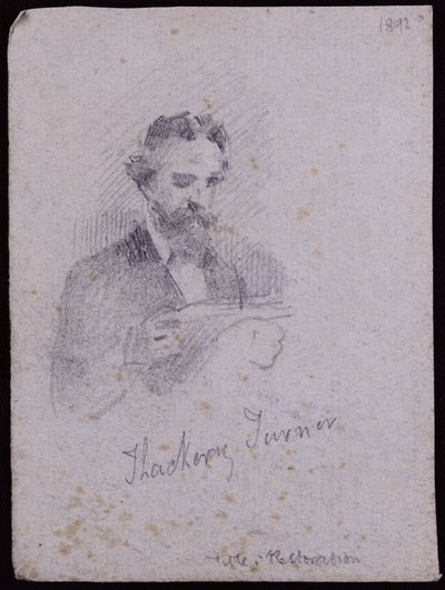 H. Thackeray Turnerin muotokuva, n. 1900 (kynä paperille) tekijältä Francis Wilfred Lawson