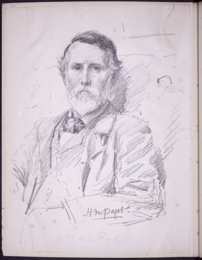 Hope-Pinker HR:n muotokuva, n. 1900 (kynä paperille) tekijältä Francis Wilfred Lawson