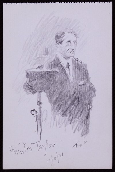 R Minton Taylorin muotokuva tekijältä Francis Wilfred Lawson