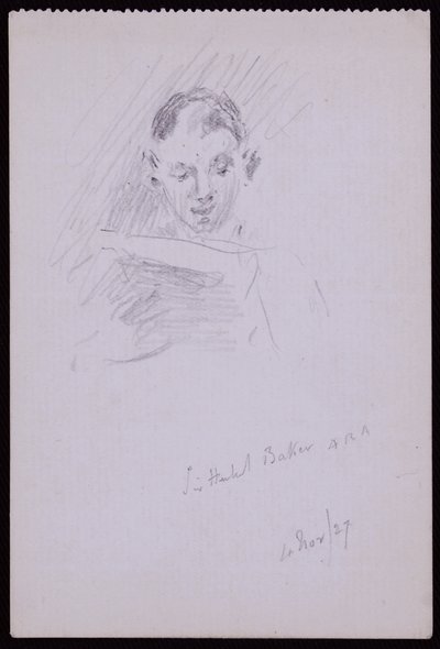 Sir Herbert ARA Bakerin muotokuva tekijältä Francis Wilfred Lawson