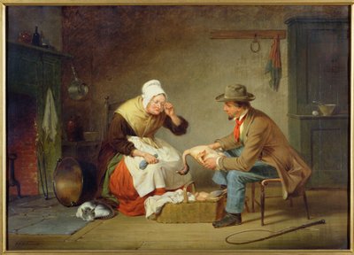 Tinkiminen (Joulukalkkuna) n.1858 tekijältä Francis William Edmonds