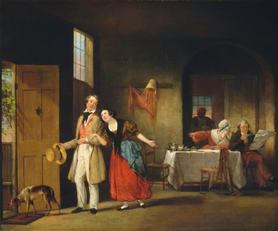 The Bashful Cousin, c. 1841-1842. tekijältä Francis William Edmonds