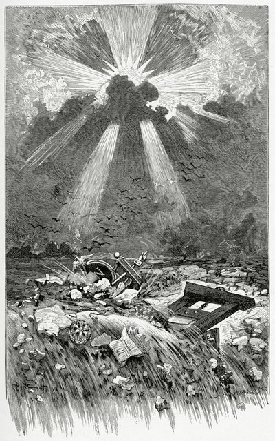 La Débacle - kuvitus Napoléon le Petitistä, 1800-luku (bw-kaiverrus) tekijältä Francis and Scott, Henry Fowke