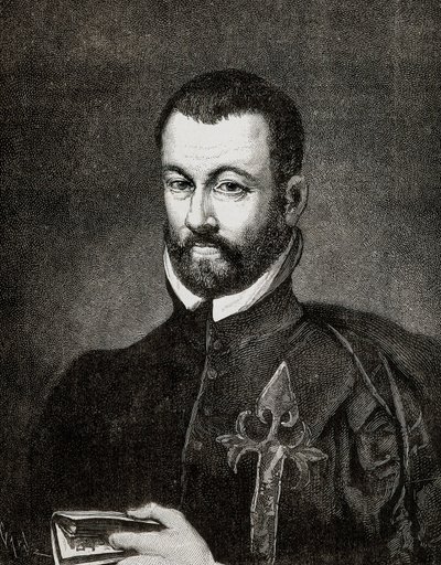 Benito ARIAS MONTANON (1527-1598), espanjalaisen humanistin ja teologin muotokuva Francisco Pachecon maalauksen perusteella tekijältä Francisco (after) Pacheco