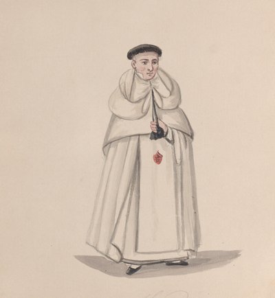 Mercederian veljeskunnan pappi Our Lady of Mercy -ritarikunnan piirustusryhmästä..., 1848. tekijältä Francisco