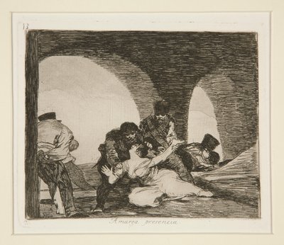 Karvas läsnäolo (Bitter To Be Present), pl. 13 The Disasters of Warista tekijältä Francisco de Goya
