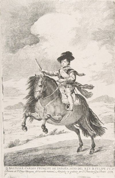 Baltasar Carlos, Espanjan prinssi ja Philip IV D. Baltasar Carlos Principe de Espa poika..., 1778. tekijältä Francisco de Goya