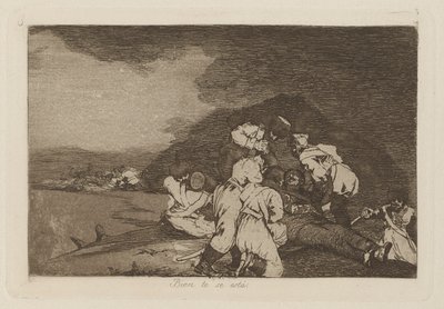 Oletko kunnossa? (Se palvelee sinua oikein), pl. 6 sarjasta The Disasters of War tekijältä Francisco de Goya