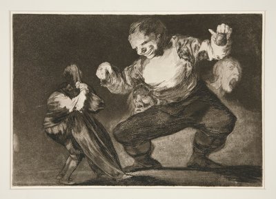 Bobalic?n (Simpleton), pl. 4 sarjasta Los proverbios tekijältä Francisco de Goya