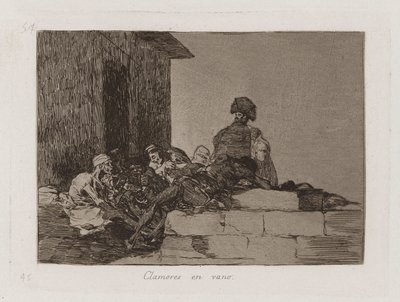 Vetoomukset ovat turhaan, levy 54 julkaisusta The Disasters of War tekijältä Francisco de Goya
