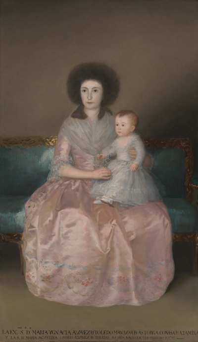 Altamiran kreivitär ja hänen tyttärensä, María Agustina, 1787-88. tekijältä Francisco de Goya