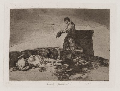 Hirveä sääli! (Cruel Tale of Woe!), levy 48 julkaisusta The Disasters of War tekijältä Francisco de Goya