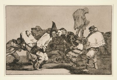 Disparate de carnaval (Carnival Folly), pl. 14 sarjasta Los proverbios tekijältä Francisco de Goya
