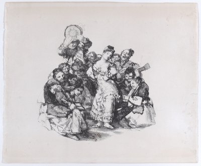 El vito Andalusialainen tanssi, n. 1825-1826, n. 1825-1826. tekijältä Francisco de Goya