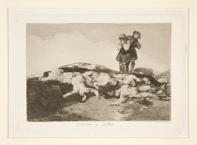 Hauta heidät ja pysy hiljaa, pl. 18 The Disasters of Warista tekijältä Francisco de Goya