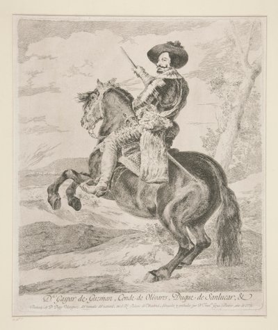 Gaspar de Guzman, kreivi Olivaresin herttua tekijältä Francisco de Goya