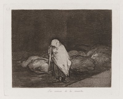 The Beds of Death, levy 62 julkaisusta The Disasters of War tekijältä Francisco de Goya