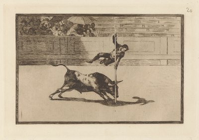 Juanito Apinanin keveys ja röyhkeys Madridissa [Ringissä], levy 20 La Tauromaquiasta tekijältä Francisco de Goya