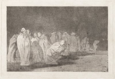 Los ensacados (The Men in Sacks), joka tunnetaan myös nimellä So el sayal, hay al (Säkkikankaan alla on jotain), sarjasta Los disparates (Los proverbios) tekijältä Francisco de Goya