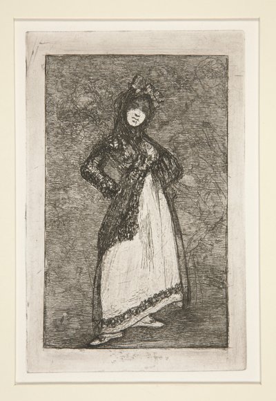 Maja [tummalla taustalla] tekijältä Francisco de Goya