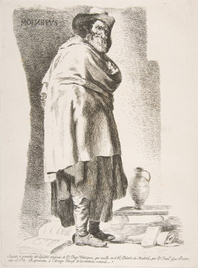 Filosofi Moenippus Menipo, 1778. tekijältä Francisco de Goya