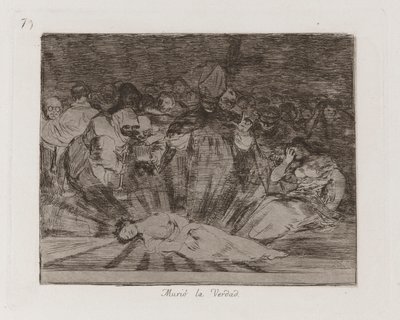 kuoli? Totuus on kuollut, levy 79 julkaisusta The Disasters of War tekijältä Francisco de Goya