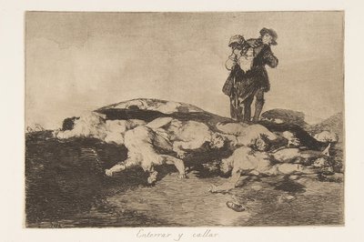 Levy 18 julkaisusta The Disasters of War Los Desastres de la Guerra: Bury..., 1810-20, julkaistu 1863. tekijältä Francisco de Goya