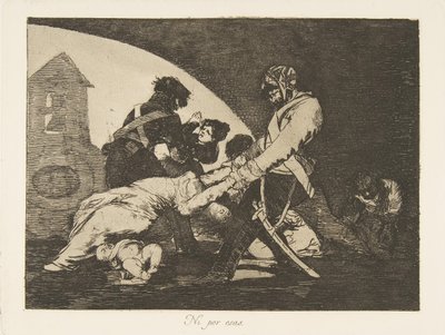 Levy 11 julkaisusta The Disasters of War Los Desastres de la Guerra: Eivätkä nämäkään. Ni..., 1810. tekijältä Francisco de Goya