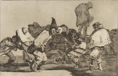 Levy 14 Disparatesista: Carnival Folly, ca. 1816-23 julkaistu 1864. tekijältä Francisco de Goya