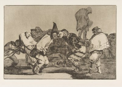 Levy 14 Disparatesista: Carnival Folly, ca. 1816-23 julkaistu 1864. tekijältä Francisco de Goya