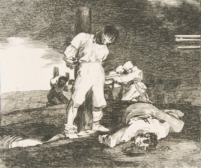 Levy 15 julkaisusta The Disasters of War Los Desastres de la Guerra: Eikä apua ole...., 1810. tekijältä Francisco de Goya