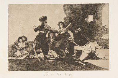 Levy 19 teoksesta "The Disasters of War" Los Desastres de la Guerra: "Siellä..., 1810, julkaistu 1863. tekijältä Francisco de Goya