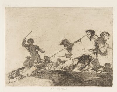 Levy 29 julkaisusta The Disasters of War Los Desastres de la Guerra:: Hän ..., 1810, julkaistu 1863. tekijältä Francisco de Goya