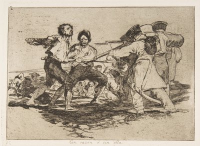 Levy 2 julkaisusta The Disasters of War Los Desastres de la Guerra: Rightl..., 1810, julkaistu 1863. tekijältä Francisco de Goya