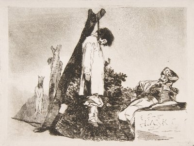 Levy 36 julkaisusta "The Disasters of War" The Disasters of War: "Ei [tässä tapauksessa] eit..., 1810. tekijältä Francisco de Goya
