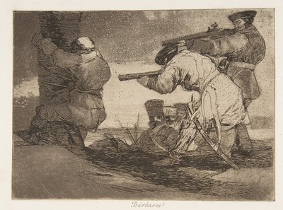Levy 38 teoksesta The Disasters of War Los Desastres de La Guerra: Barba..., 1810, julkaistu 1863. tekijältä Francisco de Goya