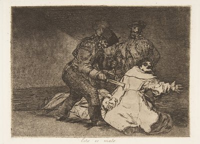 Levy 46 julkaisusta The Disasters of War Los Desastres de la Guerra: Tämä..., 1810, julkaistu 1863. tekijältä Francisco de Goya