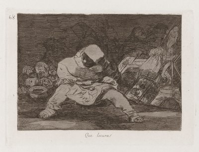 Mitä hulluutta! (Mitä hulluutta!), levy 68 julkaisusta The Disasters of War tekijältä Francisco de Goya
