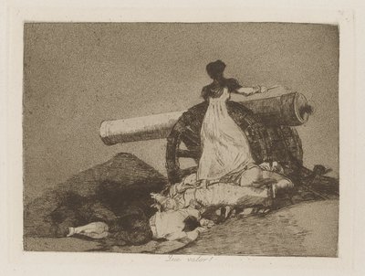 Mikä arvo! (Mitä rohkeutta!), pl. 7 sarjasta The Disasters of War tekijältä Francisco de Goya