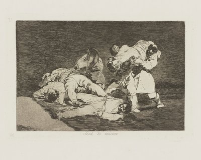 Olla? sama. (Se tulee olemaan sama.), pl. 21 sarjasta The Disasters of War tekijältä Francisco de Goya