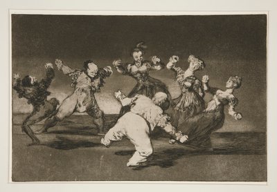 Si Marina Bayl? [sic], tome lo que hall? (Jos Marion tanssii, hänen on otettava seuraukset), pl. 12 sarjasta Los proverbios tekijältä Francisco de Goya