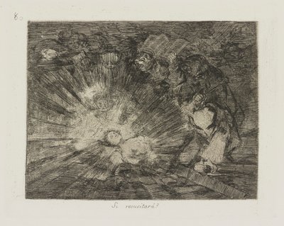 Sinäkö elvytys?? (Nouseeko hän taas?), pl. 80 sarjasta Los desastres de la guerra (Sodan katastrofit) tekijältä Francisco de Goya