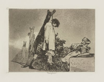 Ei lainkaan. (Ei myöskään [tässä tapauksessa]), pl. 36 sarjasta The Disasters of War tekijältä Francisco de Goya