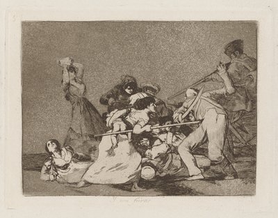 Y son fieras (And They Are Like Wild Beasts), pl. 5 sarjasta Los desastres de la guerra (Sodan katastrofit) tekijältä Francisco de Goya