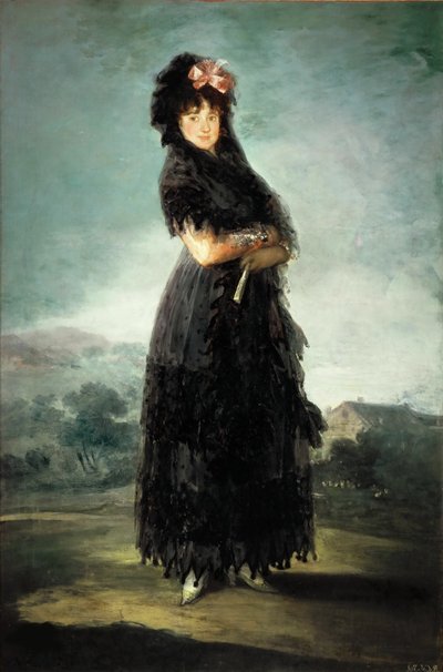 Mariana Waldstein 1763-1808, yhdeksäs marquise de Santa Cruz, n. 1797-1800. tekijältä Francisco Goya de
