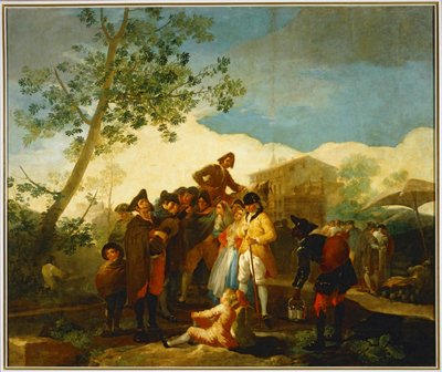 Sokea mies soittaa kitaraa ... (maalaus kankaalle) tekijältä Francisco Jose de Goya y Lucientes