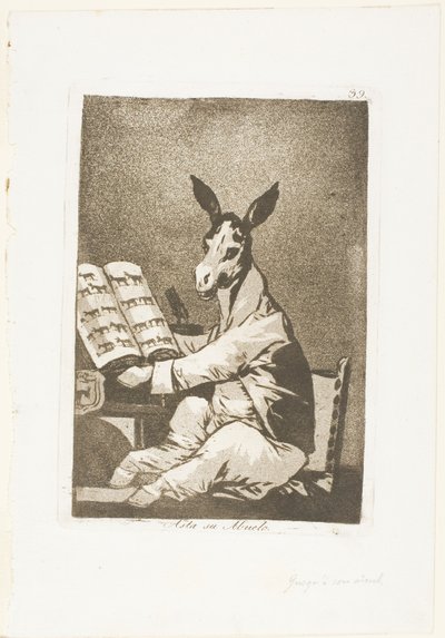 Ja niin oli hänen isoisänsä, levy 39 Los Caprichosista tekijältä Francisco Jose de Goya y Lucientes